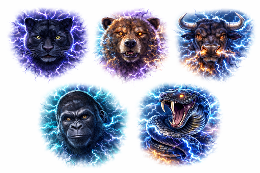 UVDTF 9.5 x 14 Element Sheet Electric Wildlife Power 986