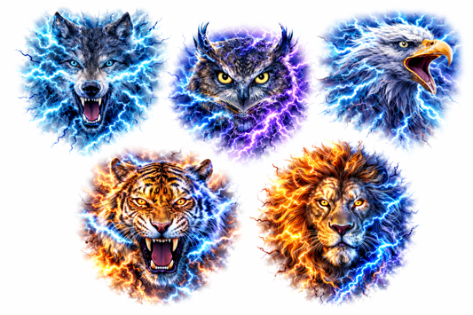 UVDTF 9.5 x 14 Element Sheet Electric Wildlife Legends 985
