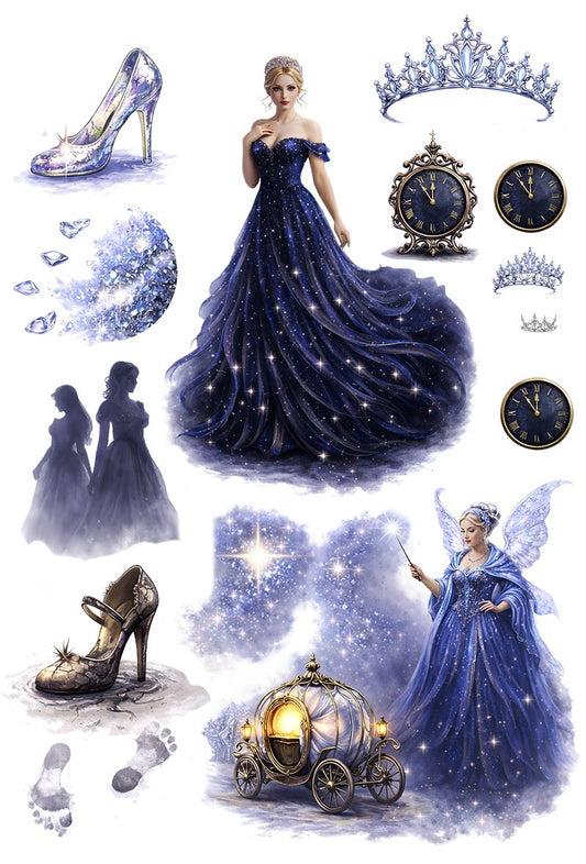 UVDTF 9.5 x 14 Element Sheet Midnight Princess Transformation 1011