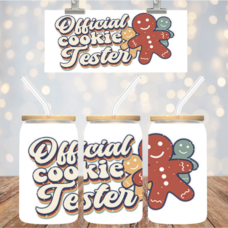 16 oz Uv Dtf Cup Wrap Official Cookie Tester 1135
