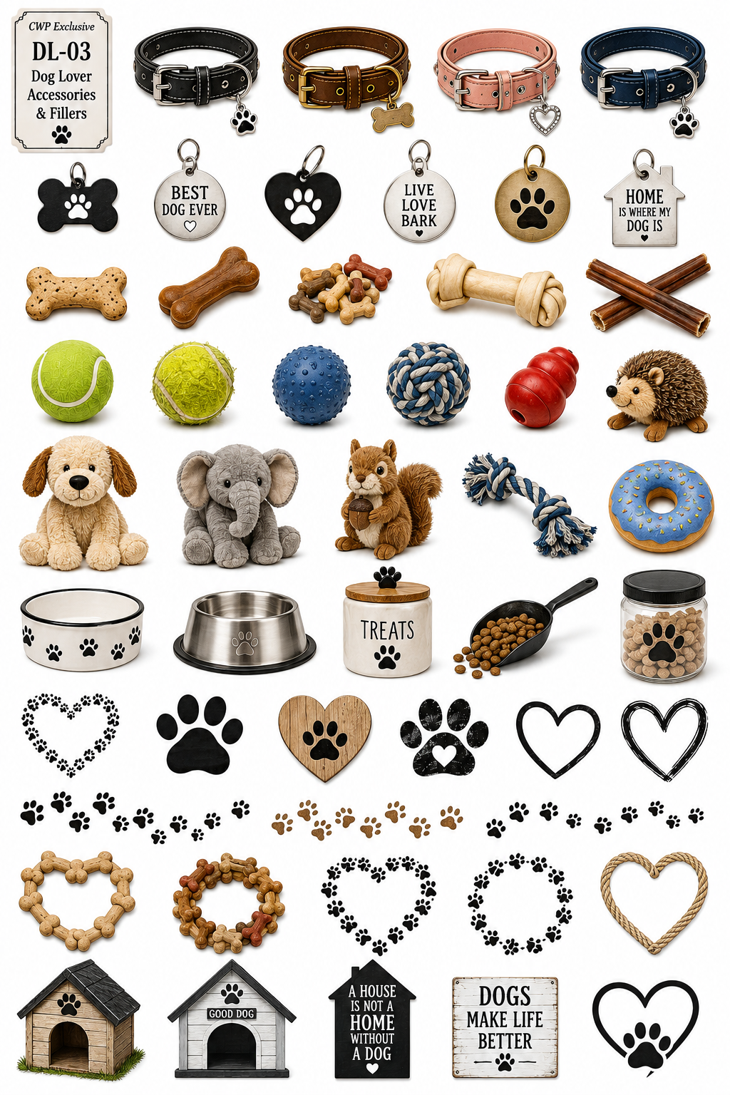 Dog Lovers Society | Premium UVDTF Element Sheets | Dog Breed & Pet Lover Collection