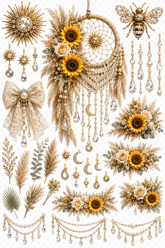 Boho Collection | UVDTF 9.5 x14 Element Sheets 829