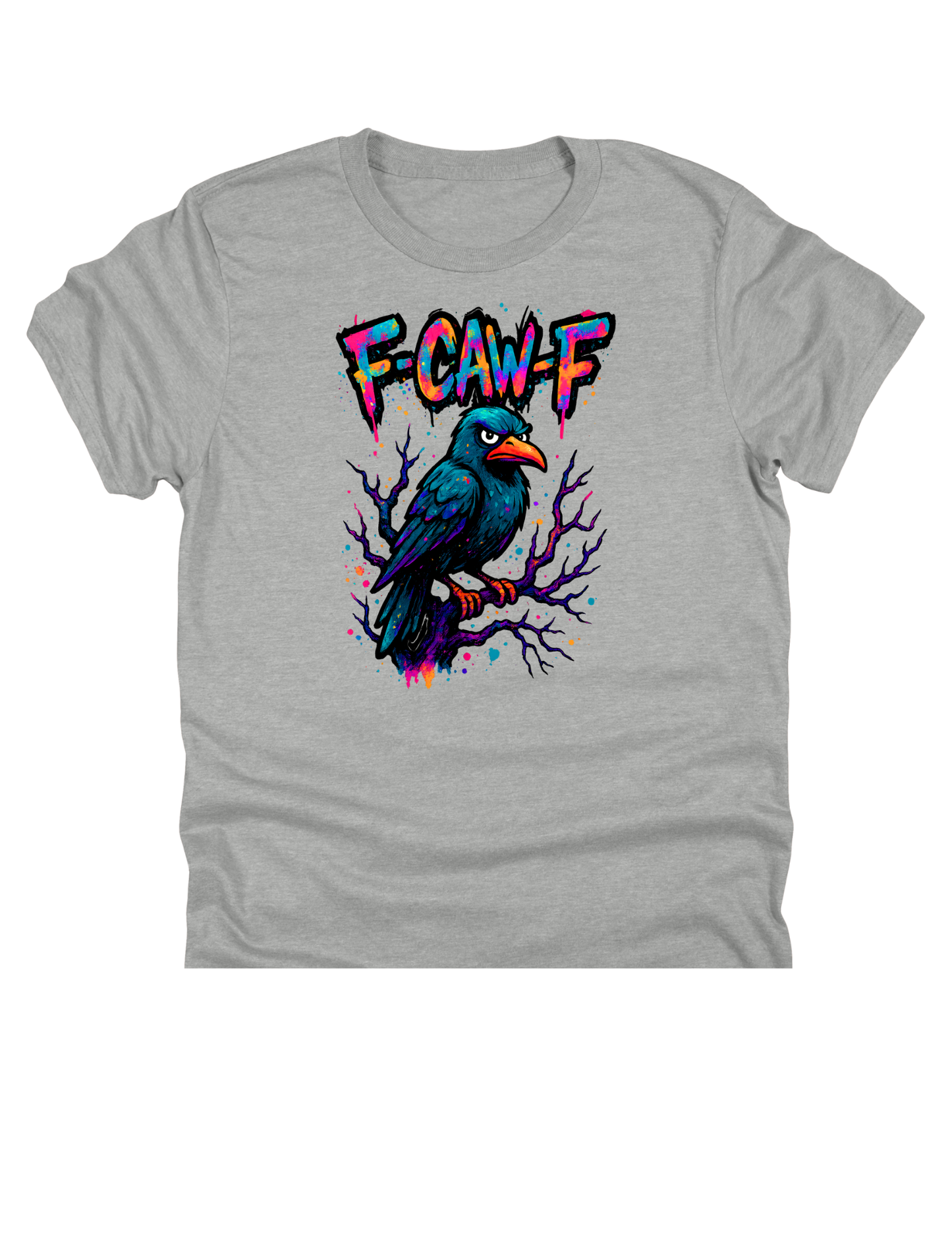 11" DTF Ready to Press - F-CAW-F Neon Crow | 0401