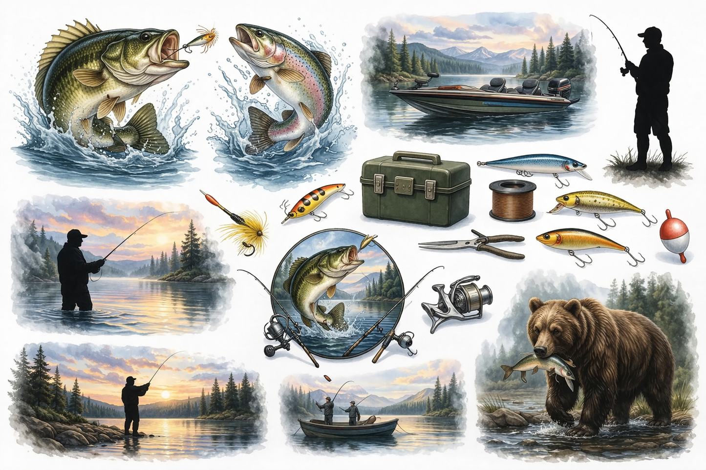 UVDTF 9.5 x 14 Element Sheet Fishing & Outdoors 984