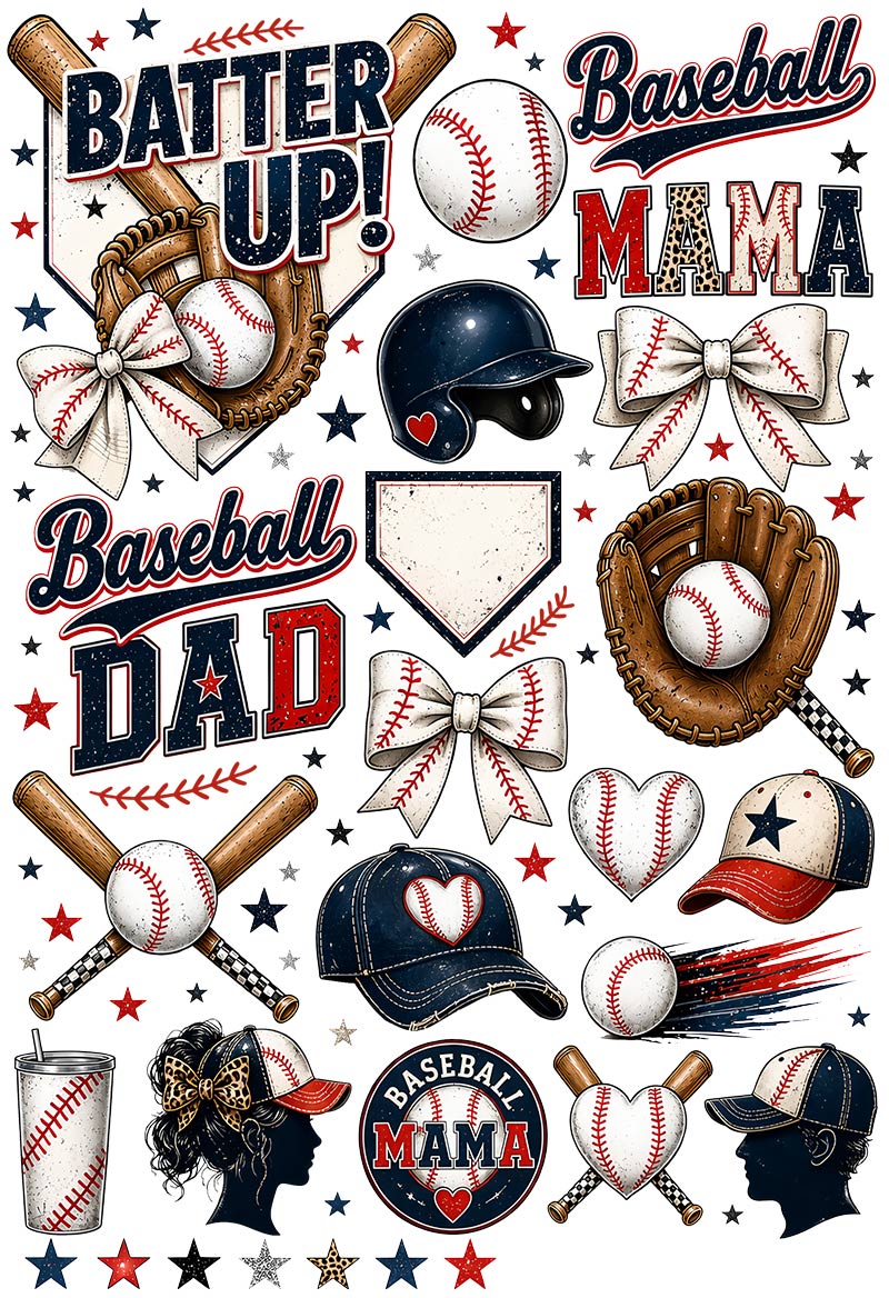 Baseball Collection | UVDTF 9.5 x14 Element Sheets