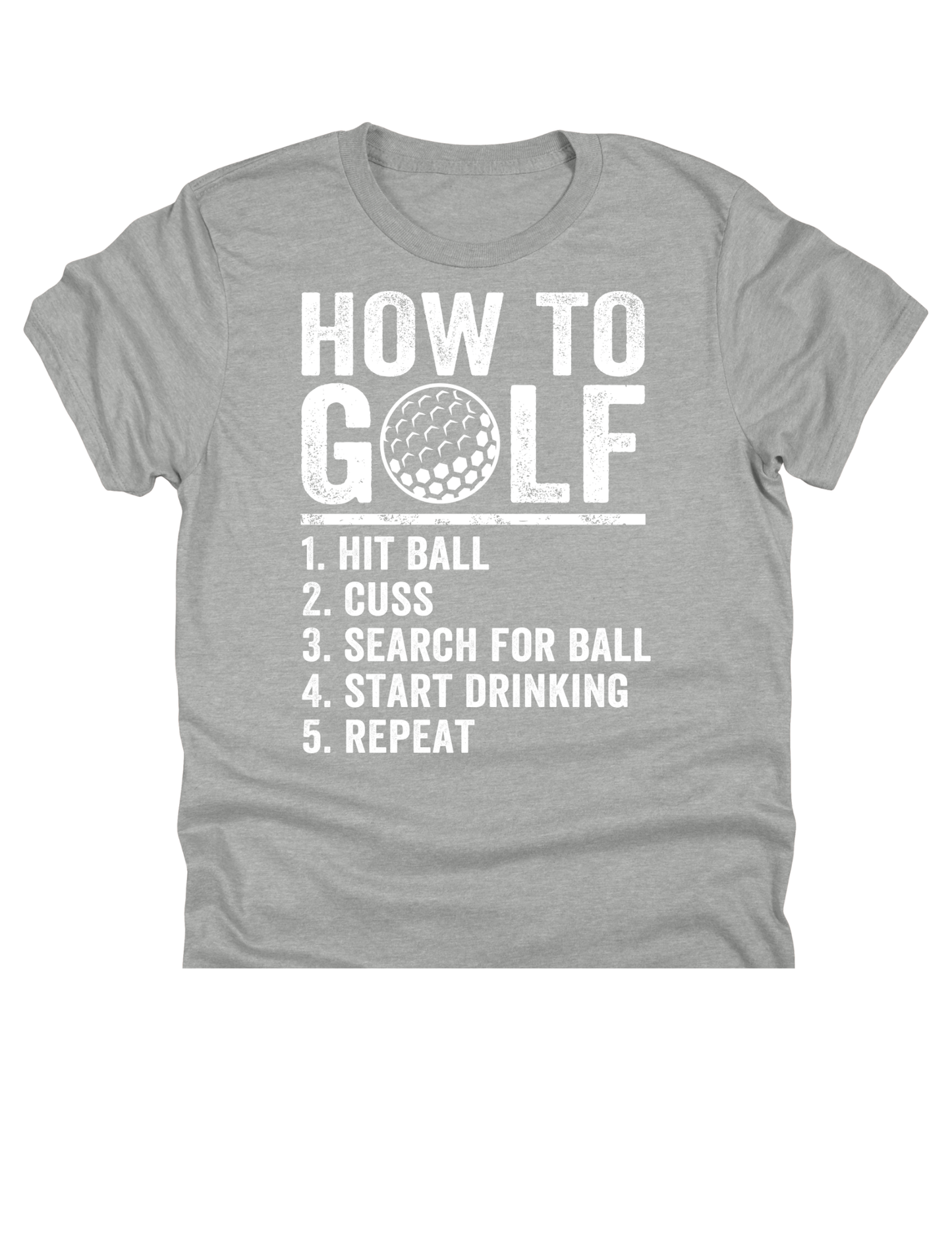 11" DTF Ready to Press - How to Golf Funny Instructions | 403