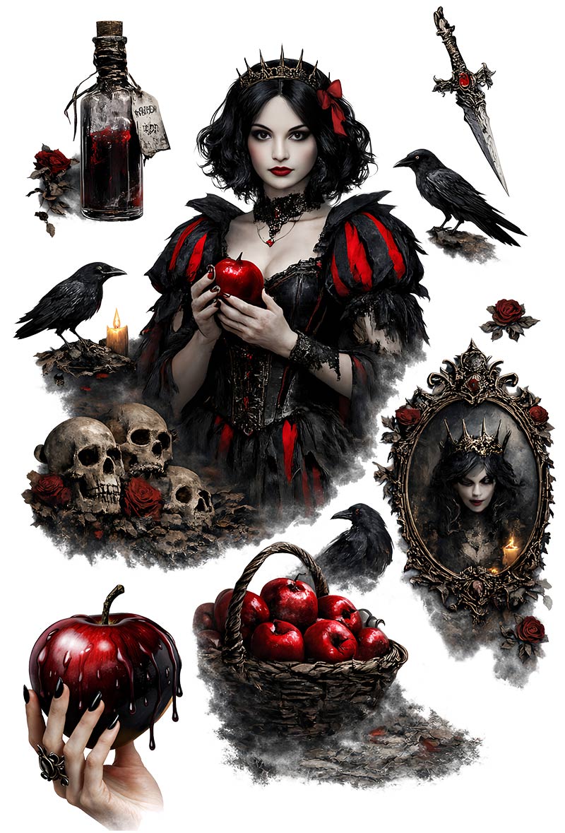 UVDTF 9.5 x 14 Element Sheet Gothic Apple Queen 1010