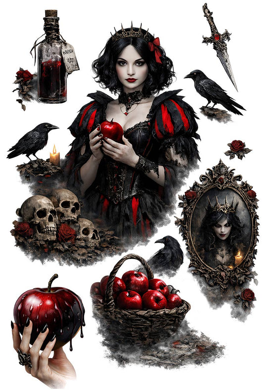 UVDTF 9.5 x 14 Element Sheet Gothic Apple Queen 1010