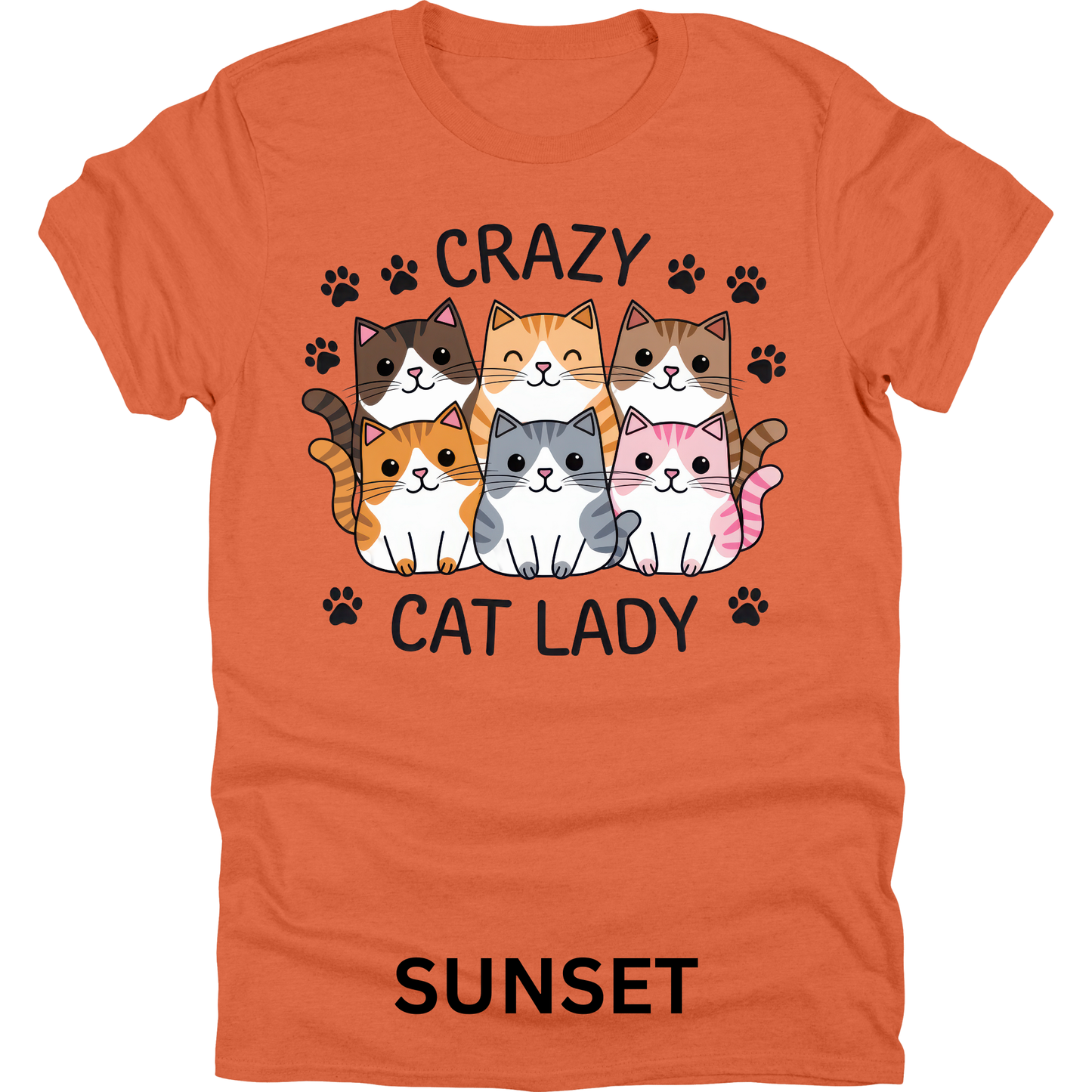 Short Sleeve TShirt Crazy Cat Lady 1118