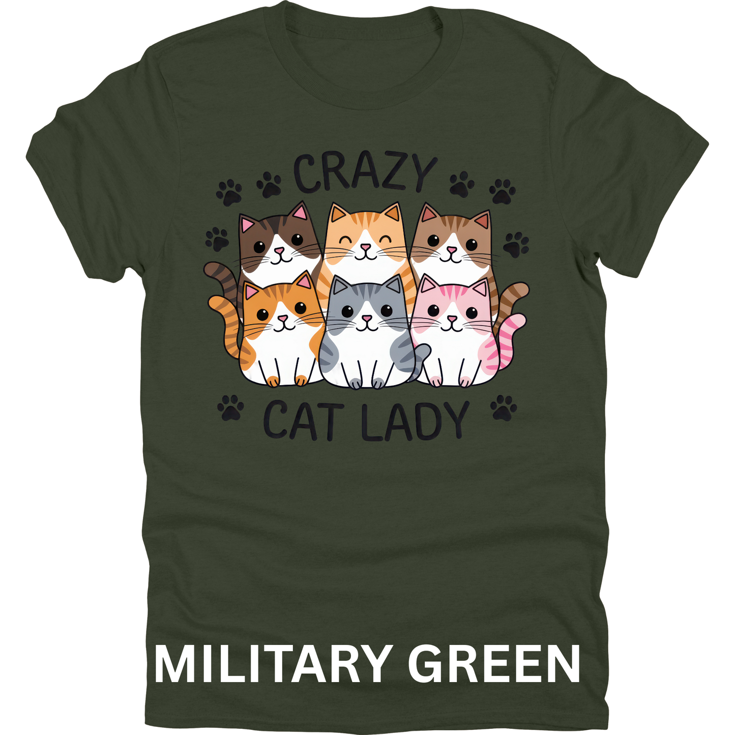 Short Sleeve TShirt Crazy Cat Lady 1118