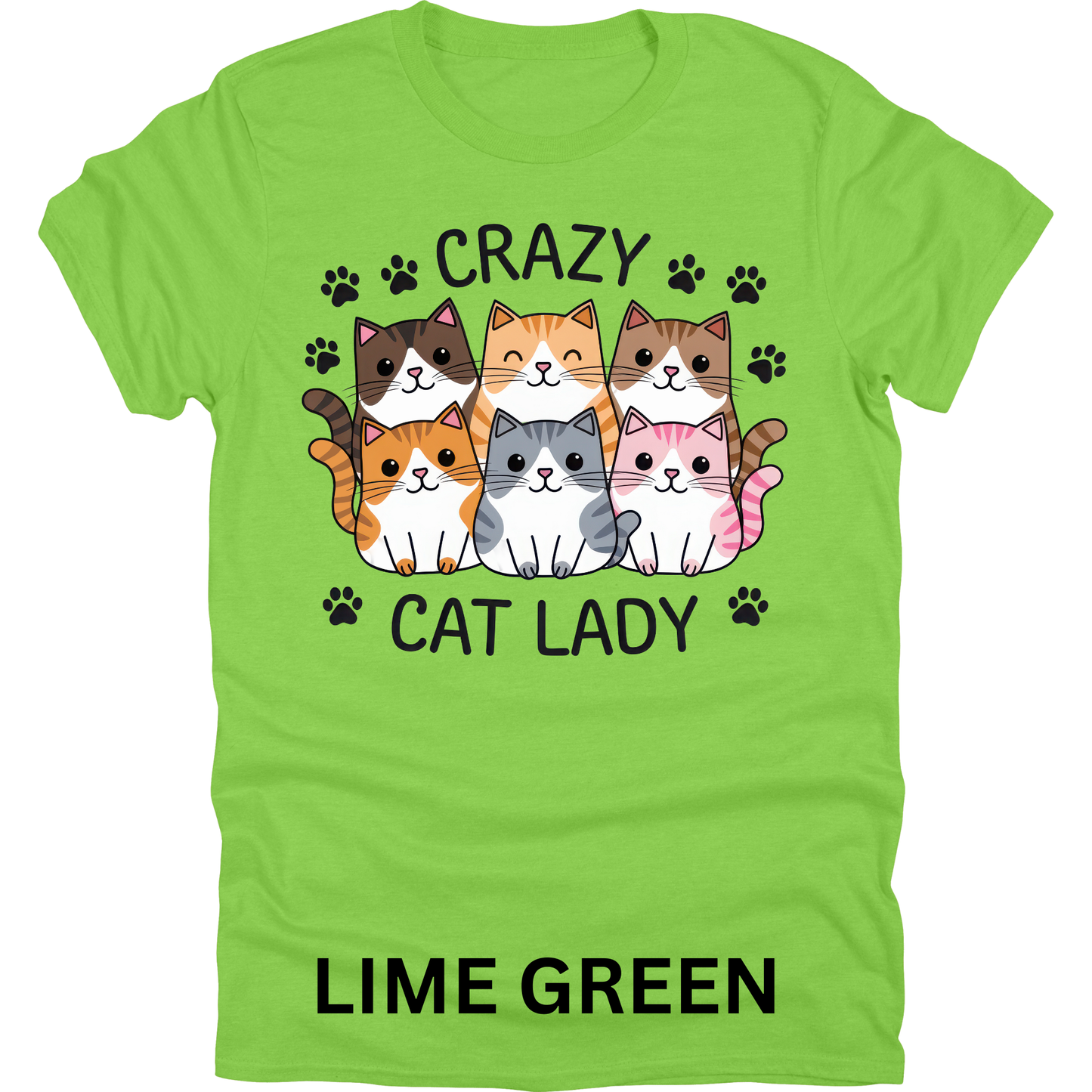 Short Sleeve TShirt Crazy Cat Lady 1118