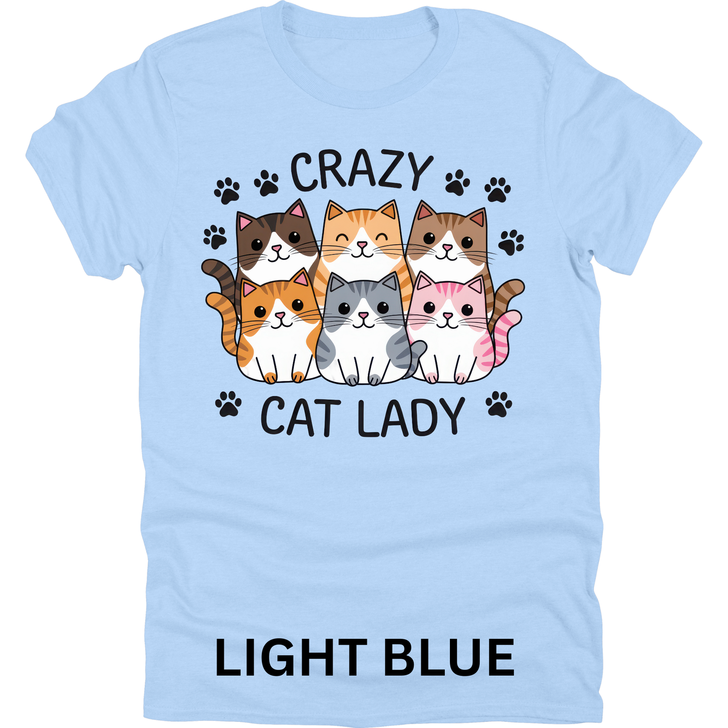 Short Sleeve TShirt Crazy Cat Lady 1118