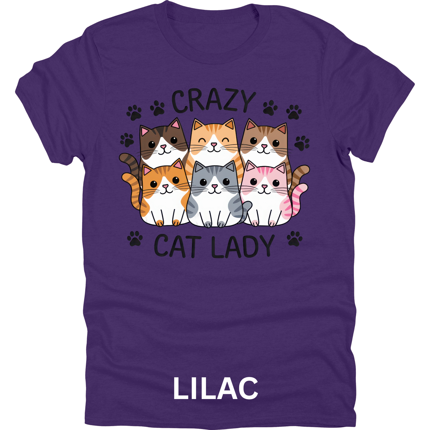 Short Sleeve TShirt Crazy Cat Lady 1118