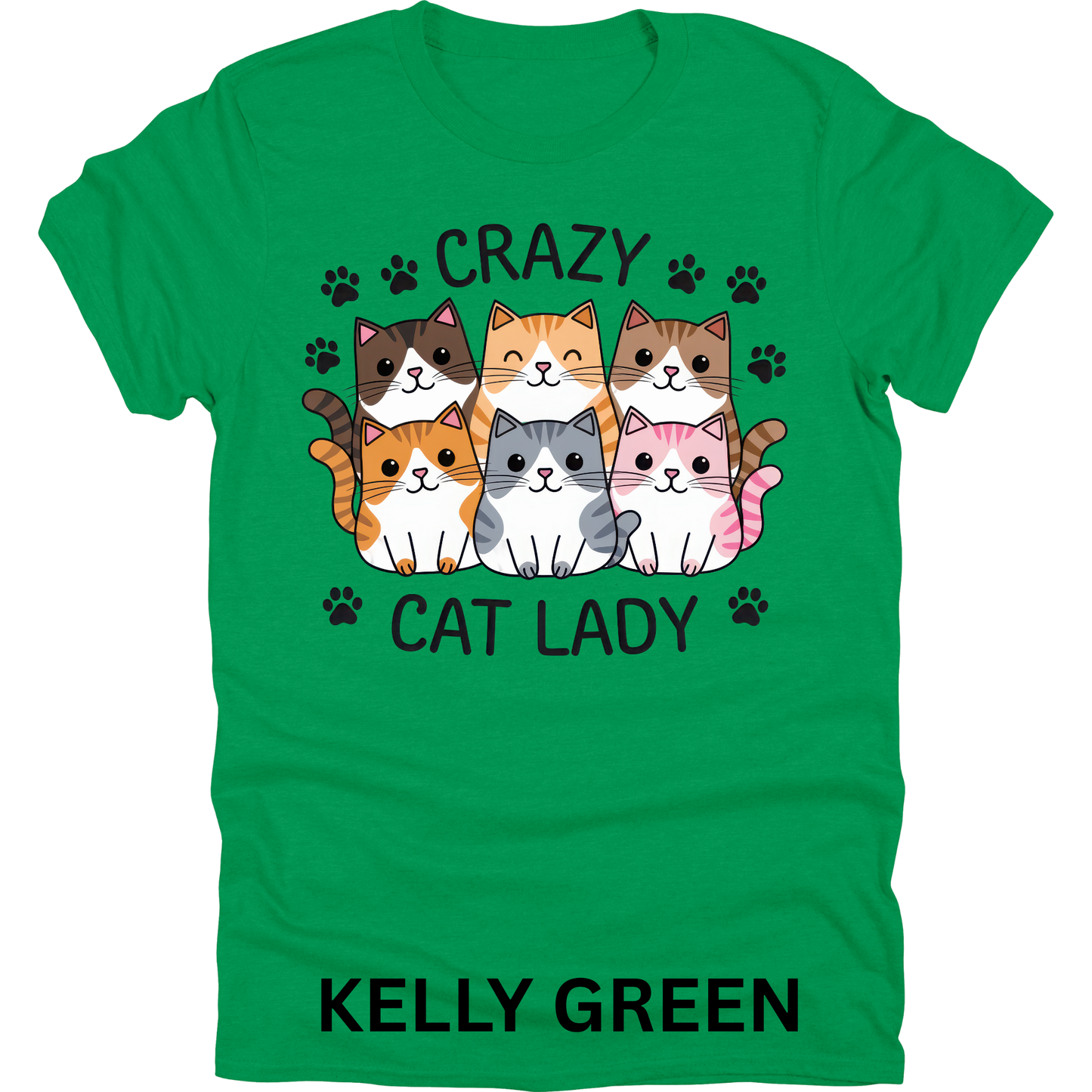 Short Sleeve TShirt Crazy Cat Lady 1118