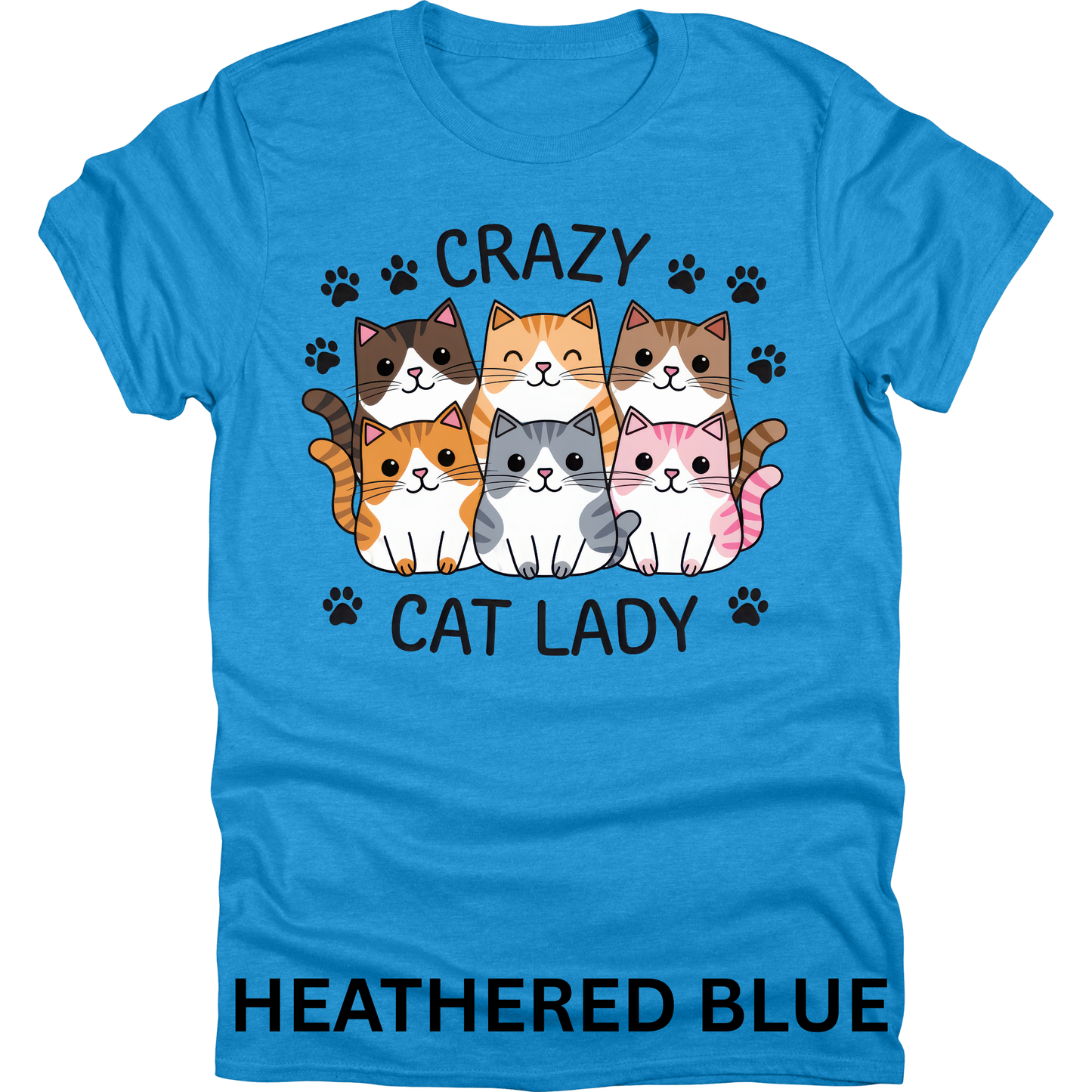 Short Sleeve TShirt Crazy Cat Lady 1118