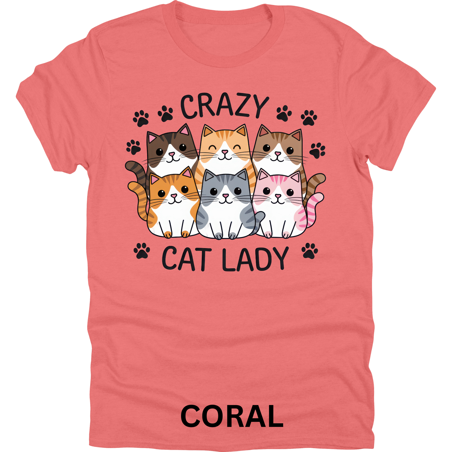 Short Sleeve TShirt Crazy Cat Lady 1118