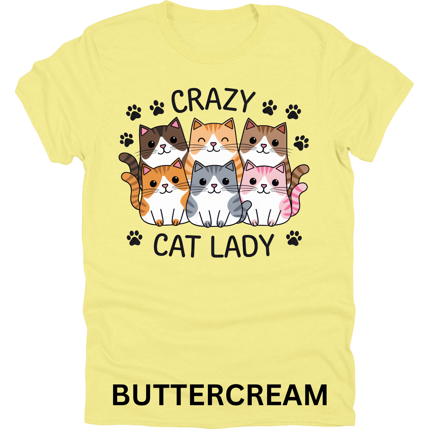 Short Sleeve TShirt Crazy Cat Lady 1118