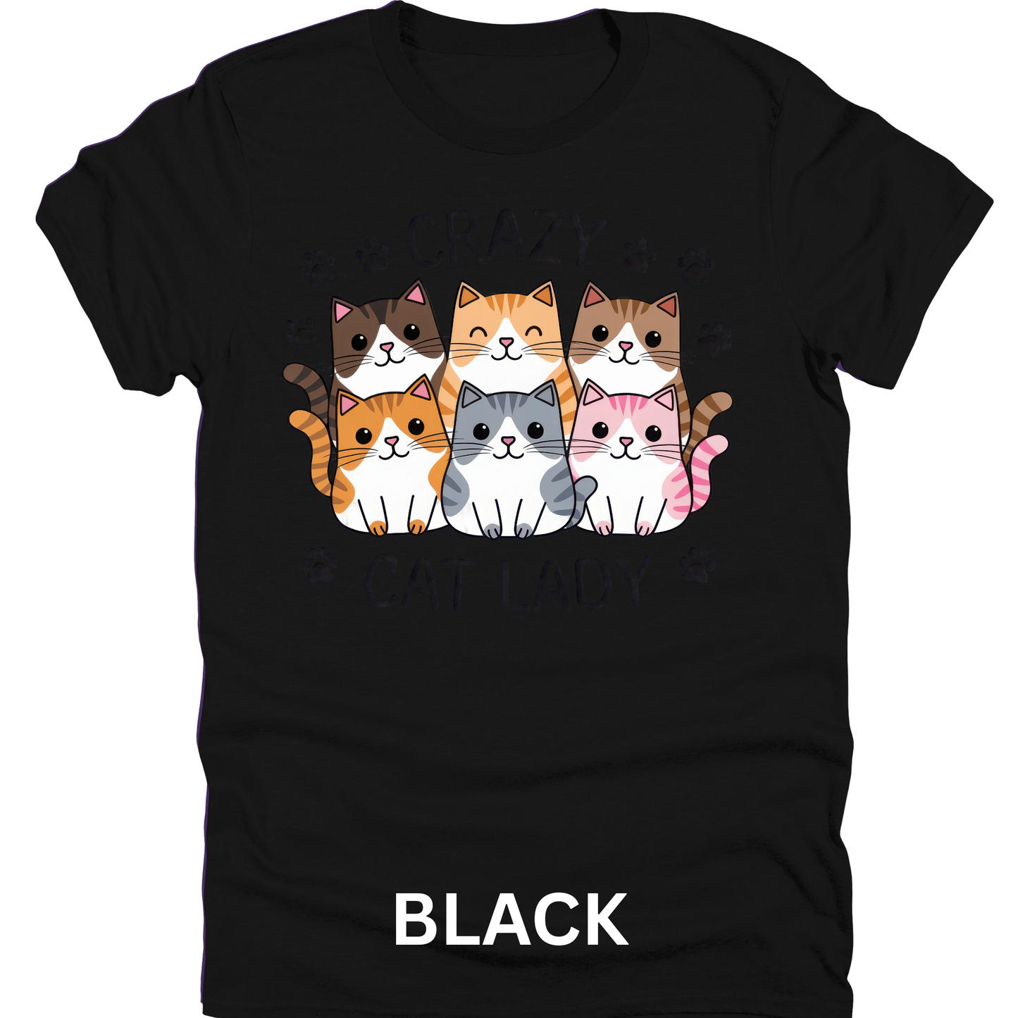 Short Sleeve TShirt Crazy Cat Lady 1118