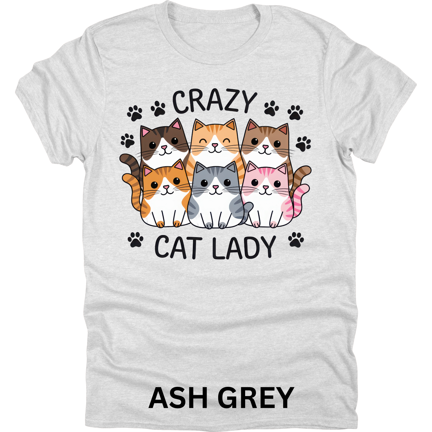 Short Sleeve TShirt Crazy Cat Lady 1118