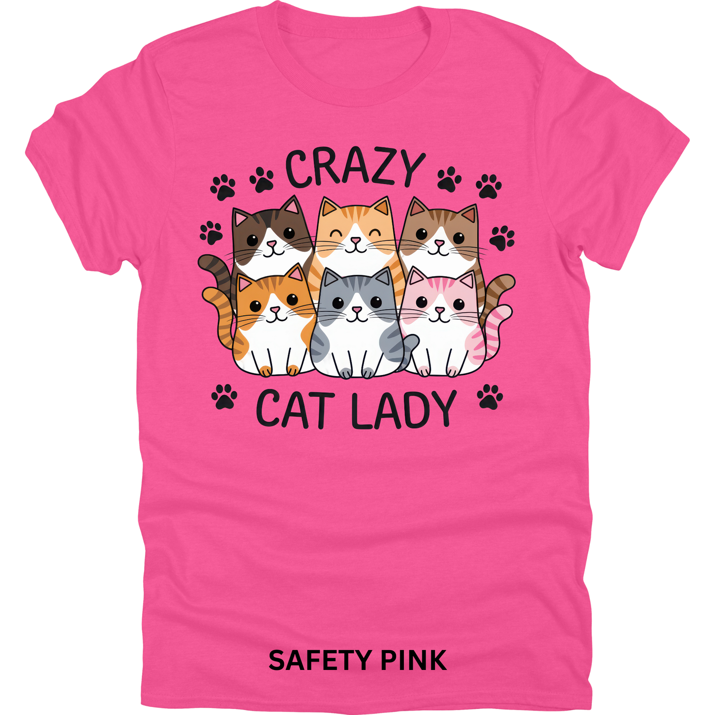 Short Sleeve TShirt Crazy Cat Lady 1118