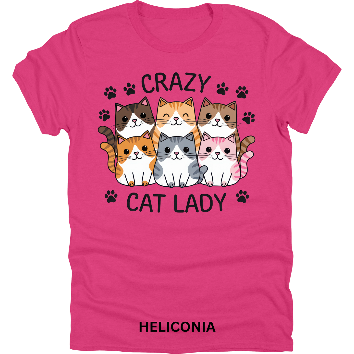Short Sleeve TShirt Crazy Cat Lady 1118