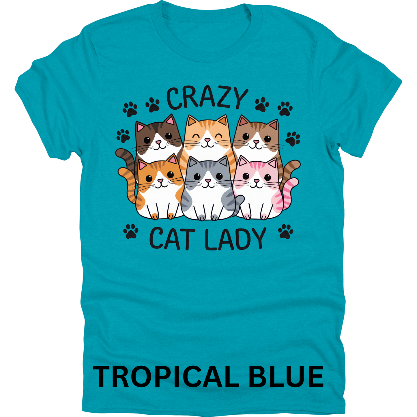 Short Sleeve TShirt Crazy Cat Lady 1118