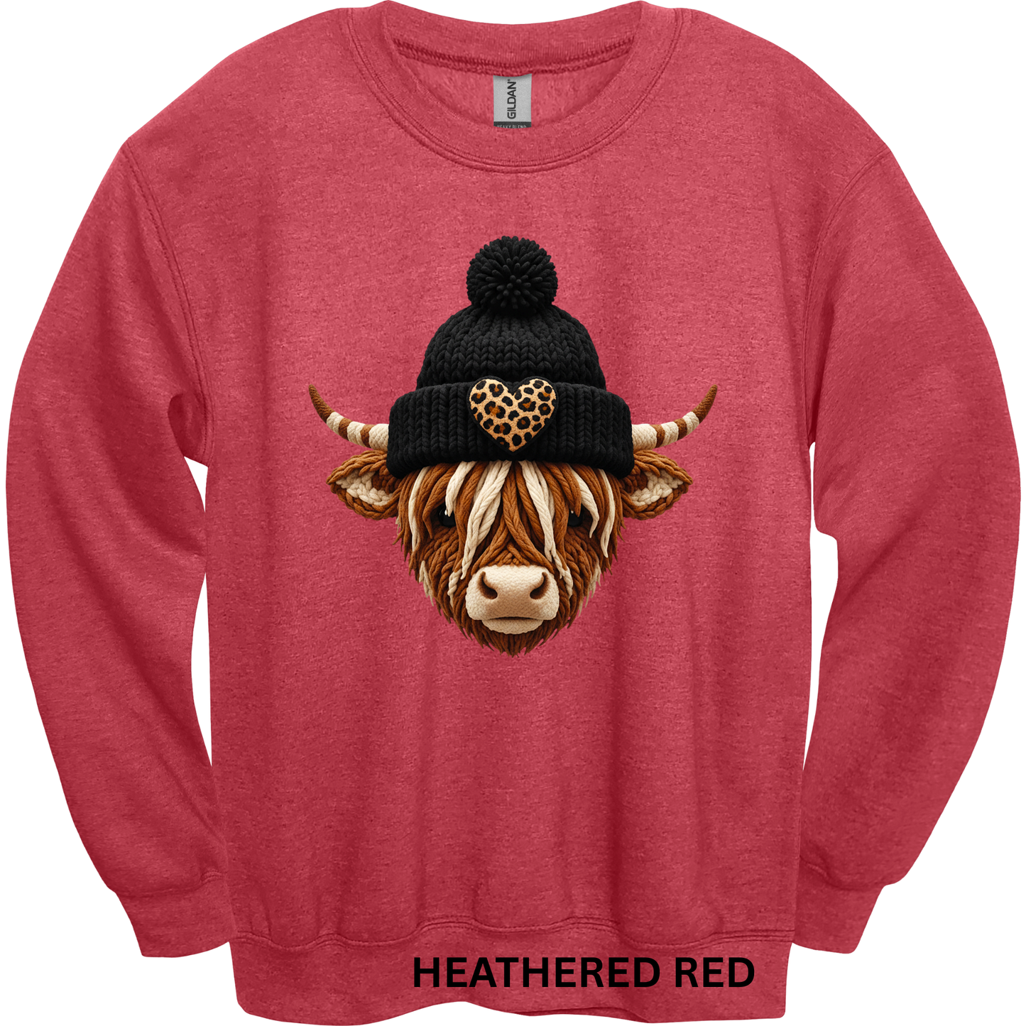 Crewneck Sweatshirt Faux Yarn Highland With Hat