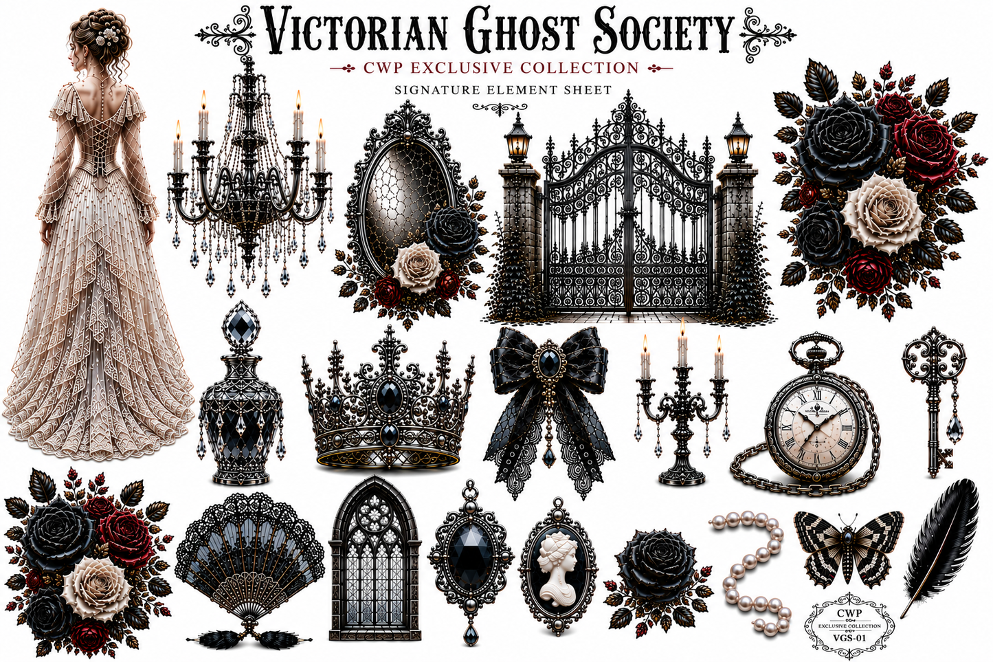 Victorian Ghost  Society | UVDTF 9.5 x14 Element Sheets (Copy)