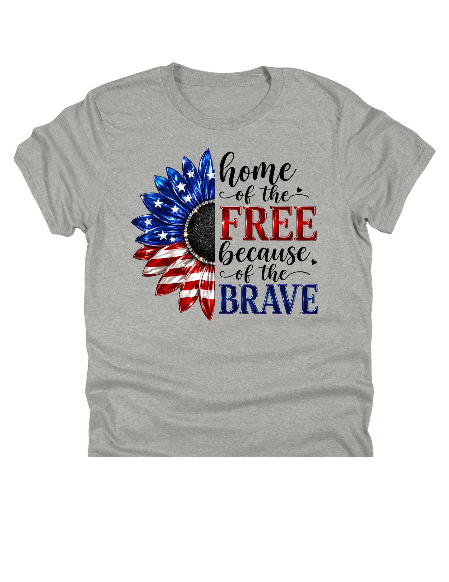 11" DTF Ready to Press - Home of the Free Because of the Brave | 0233