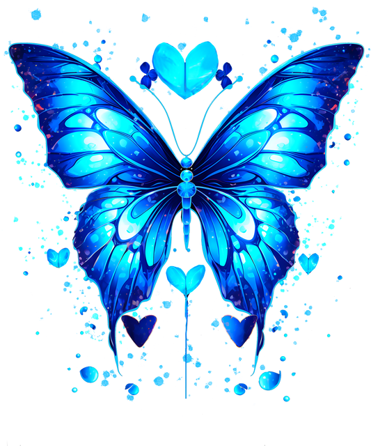 11" DTF Print Ready to Press Beautiful Butterfly  0091