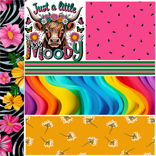 UVDTF 9.5 x 8.5 Element Sheet Moody Cow 6023