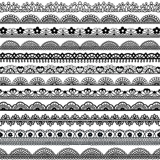 UVDTF 9.5 x 8.5 Element Sheet Lace Borders 6044
