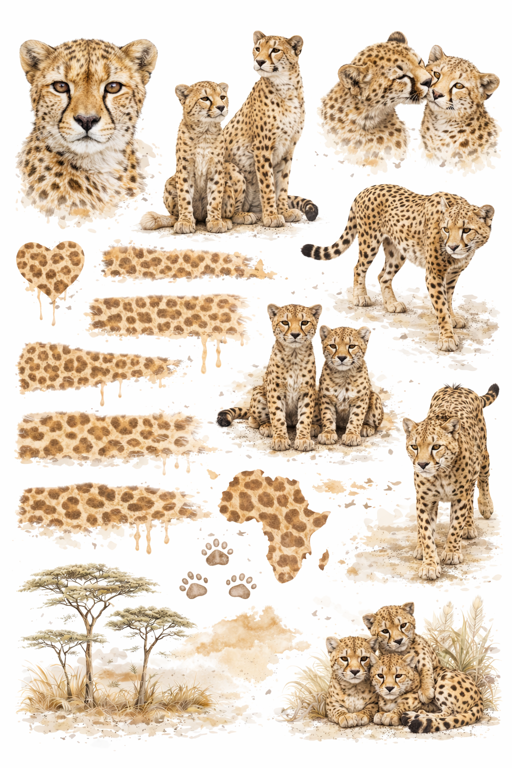 Safari Collection | UVDTF 9.5 x14 Element Sheets