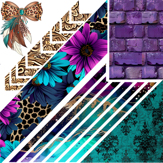UVDTF 9.5 x 8.5 Element Sheet Leopard Print Bow 6043