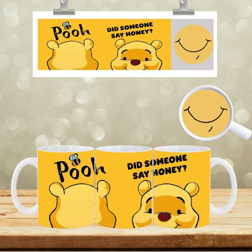 UVDTF Face Mug Wrap Yellow Bear 9033