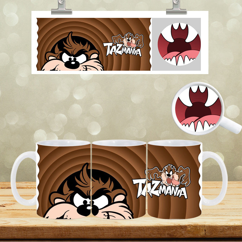 UVDTF Face Mug Wrap Tazmania 9012
