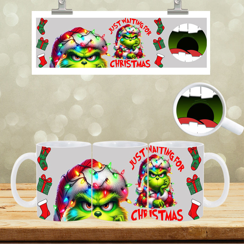 UVDTF Face Mug Wrap Green Man 9015