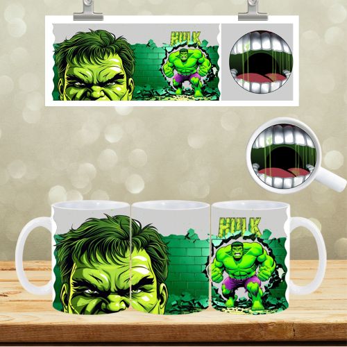 UVDTF Face Mug Wrap Green Monster 9035