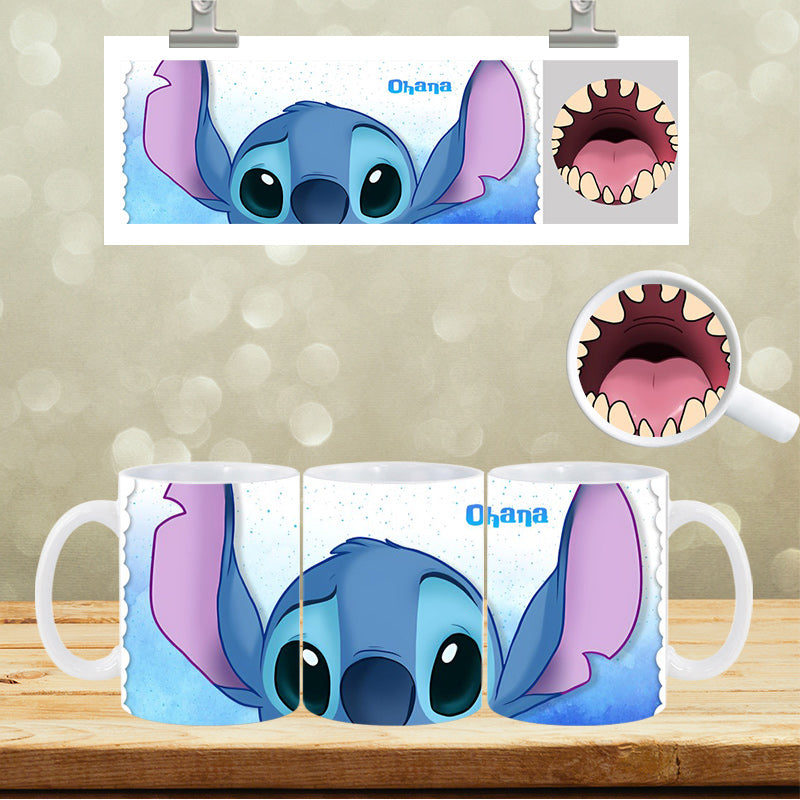 UVDTF Face Mug Wrap Blue Alien 9009