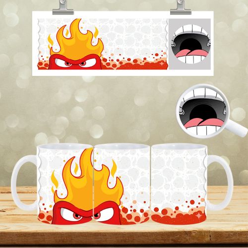UVDTF Face Mug Wrap Anger 9036