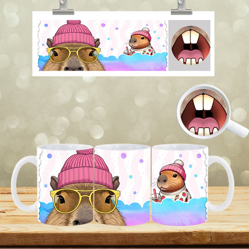 UVDTF Face Mug Wrap Capybara 9026