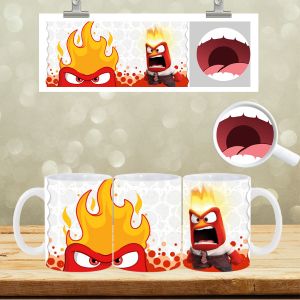 UVDTF Face Mug Wrap Anger 9028