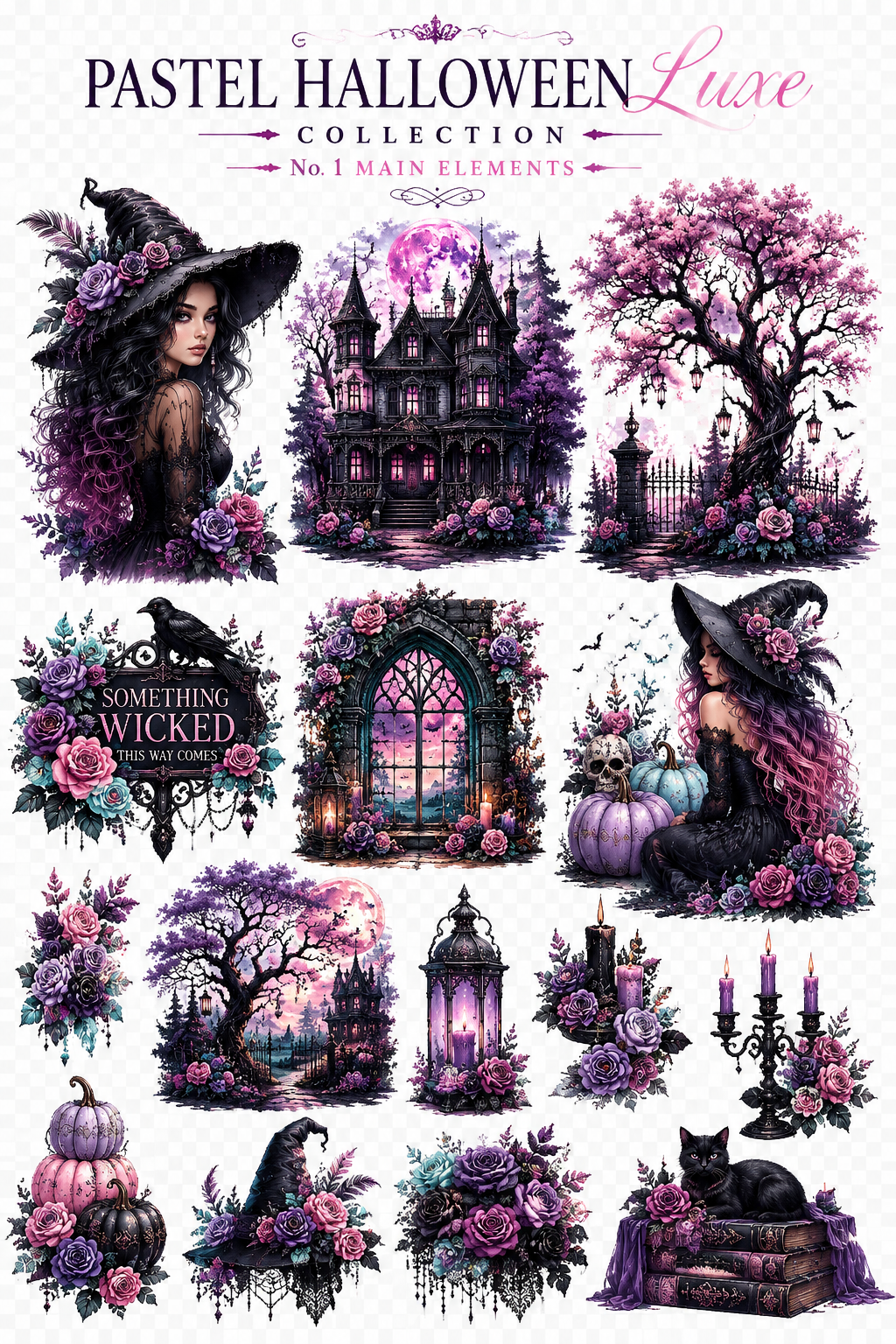 Pastel Halloween Collection | UVDTF 9.5 x14 Element Sheets 827
