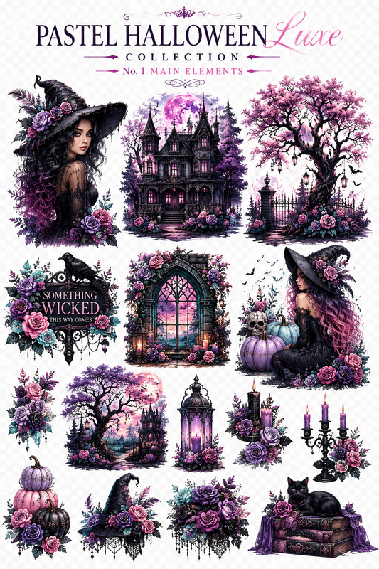 Pastel Halloween Collection | UVDTF 9.5 x14 Element Sheets 827