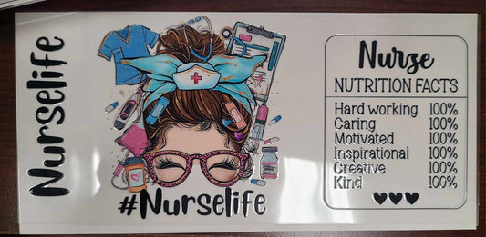 16 oz UV DTF Cup Wrap Nurse Life 340