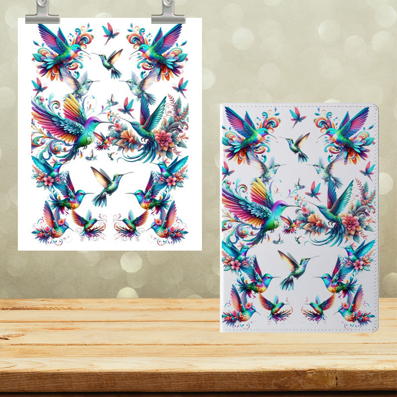A5 Notebook UVDTF Wrap Hummingbirds 7055