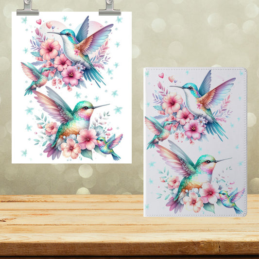 A5 Notebook UVDTF Wrap Hummingbirds 7050