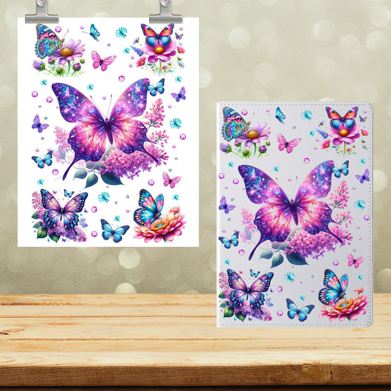 A5 Notebook UVDTF Wrap Butterflies 7047