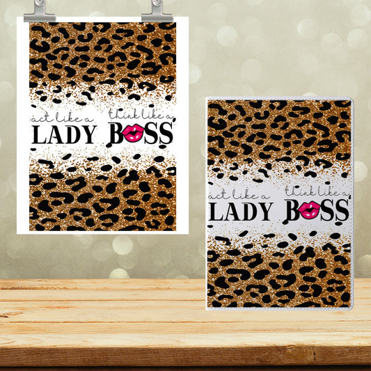 A5 Notebook UVDTF Wrap Lady Boss 7044