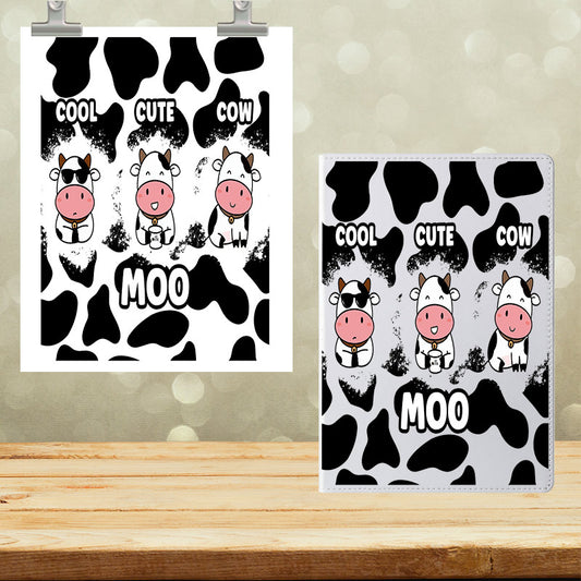 A5 Notebook UVDTF Wrap Cool Cute Cow 7065